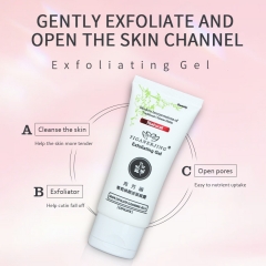 YIGANERJING Moisturizing Exfoliating Gel Cleanser 60g, Boxed, with a Gentle Formula to Remove Facial Dead Skin Cells, Delicately Scented with Fresh Grass, for Smooth and Supple Skin.