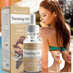 DISCUSS ME Tanning Oil: Unleash Bronze Charm, 30ml Skincare Marvel! No Sunlight Needed, Effortless Alluring Complexion.